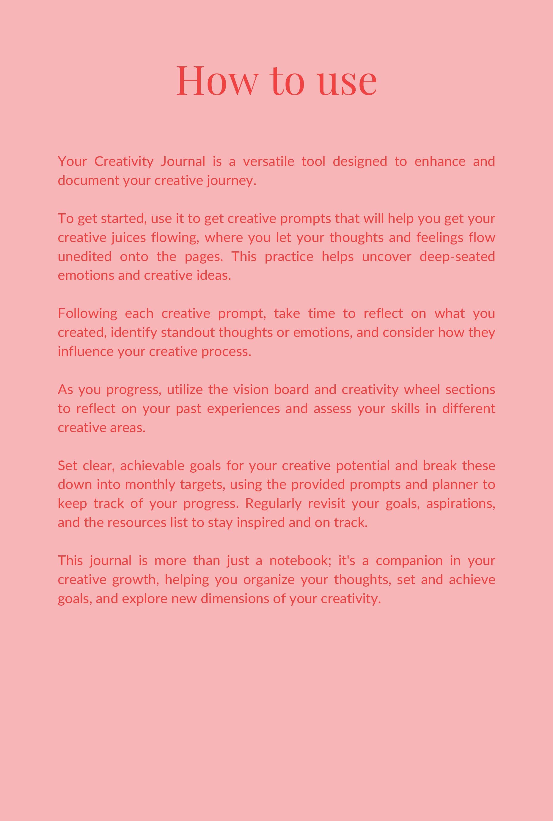 My Creativity Journal