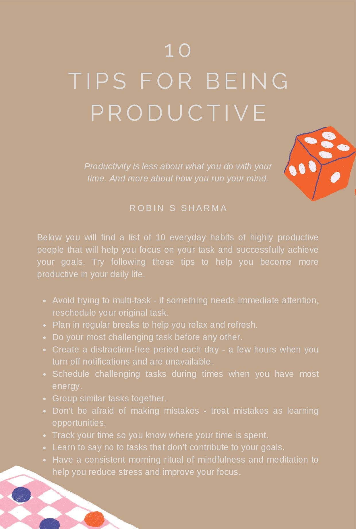 Mon planificateur de productivité