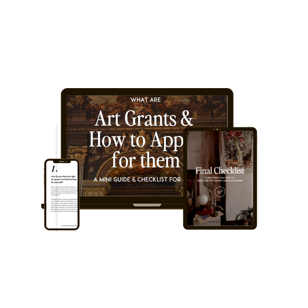 Art Grants & How to Apply for them: Mini Guide & Checklist to Get Started & Organized