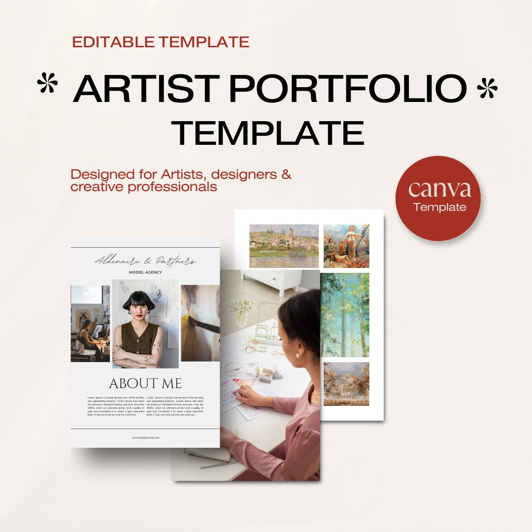 Customizable Digital Portfolio Template for Artists