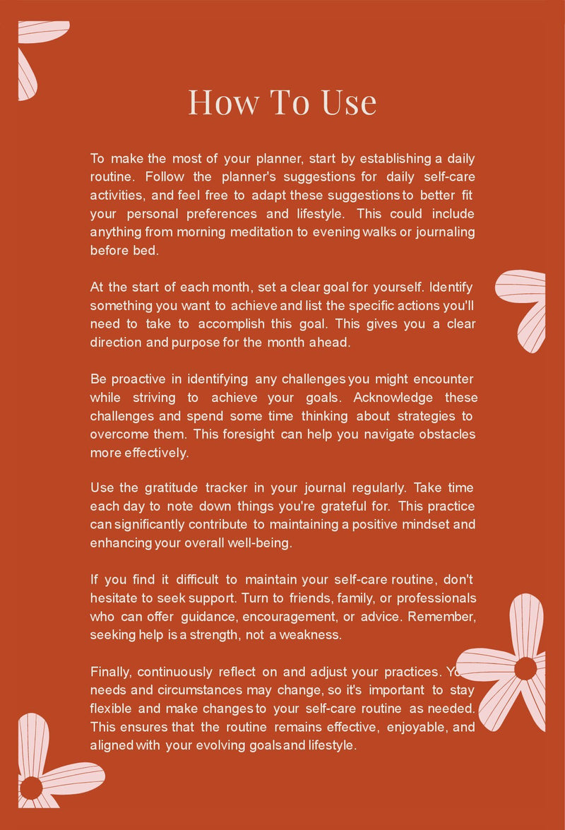 Self-Care Planner