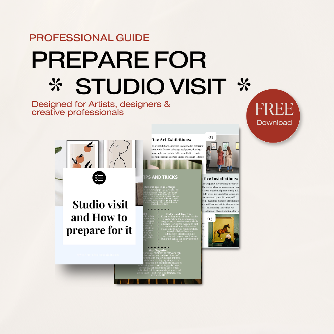The power of Studio visit and how to prepare for it. (FREE DOWNLOAD)