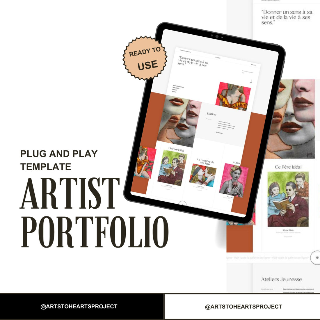 Customizable Digital Portfolio Template for Artists