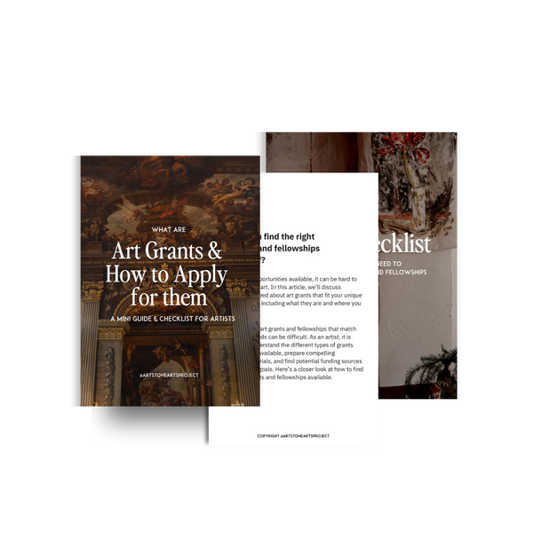 Art Grants & How to Apply for them: Mini Guide & Checklist to Get Started & Organized