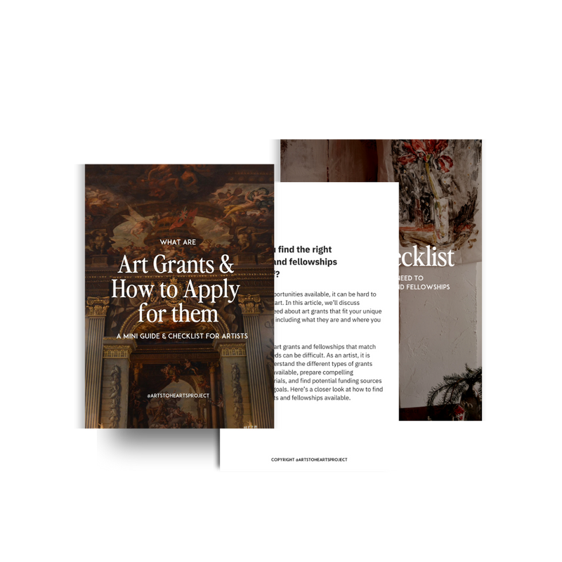 Art Grants & How to Apply for them: Mini Guide & Checklist to Get Started & Organized