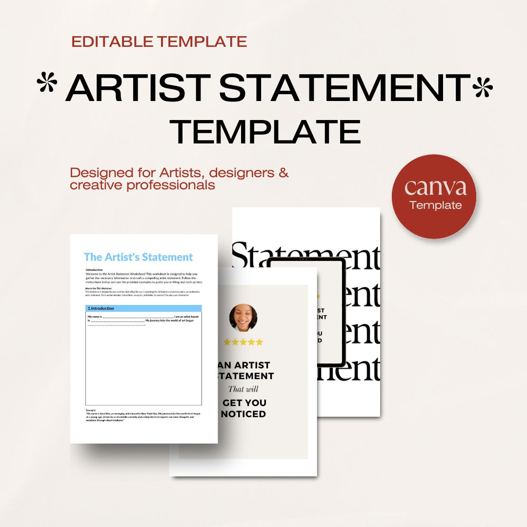 Artist Statement Template Pack