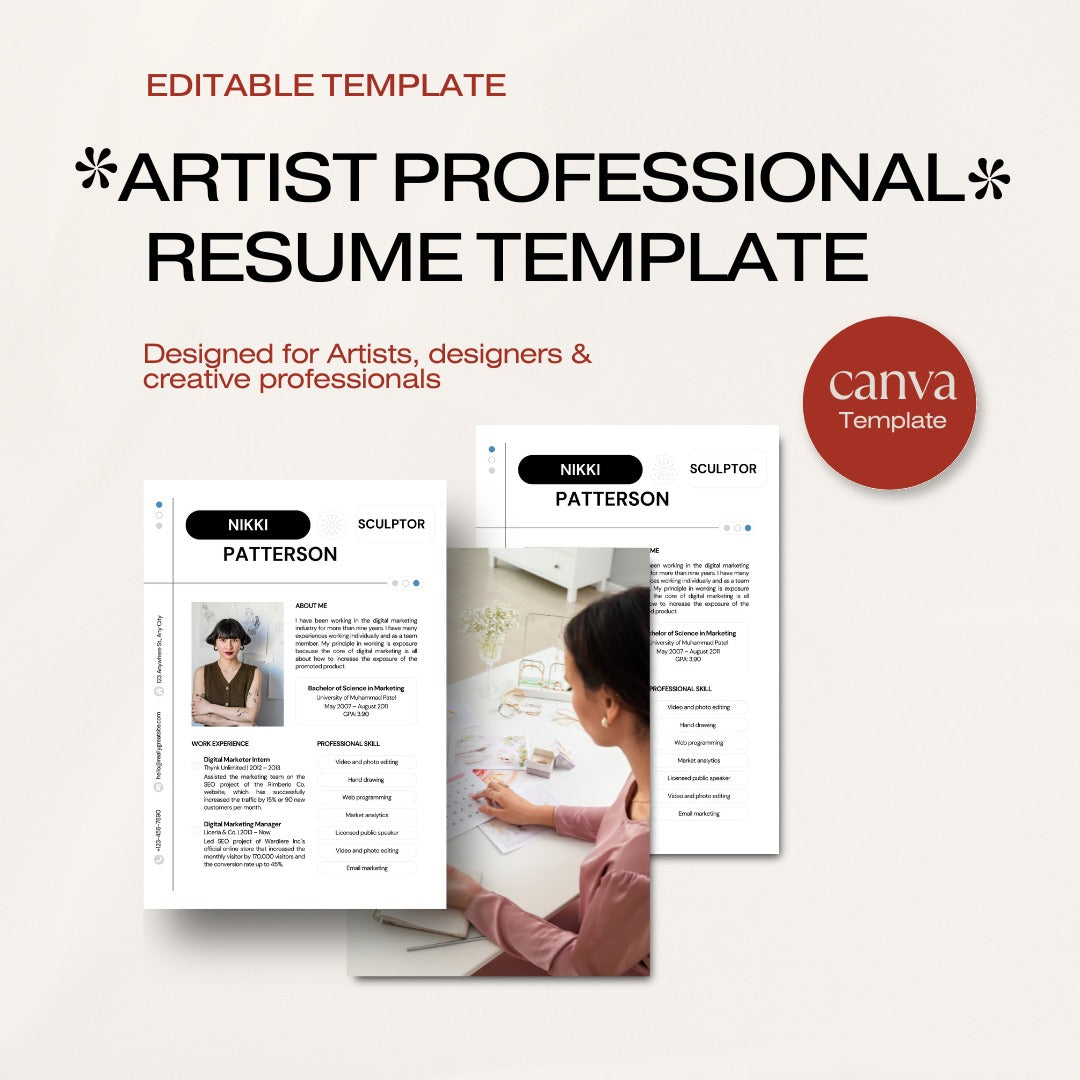 Artist-Professional Resume Template