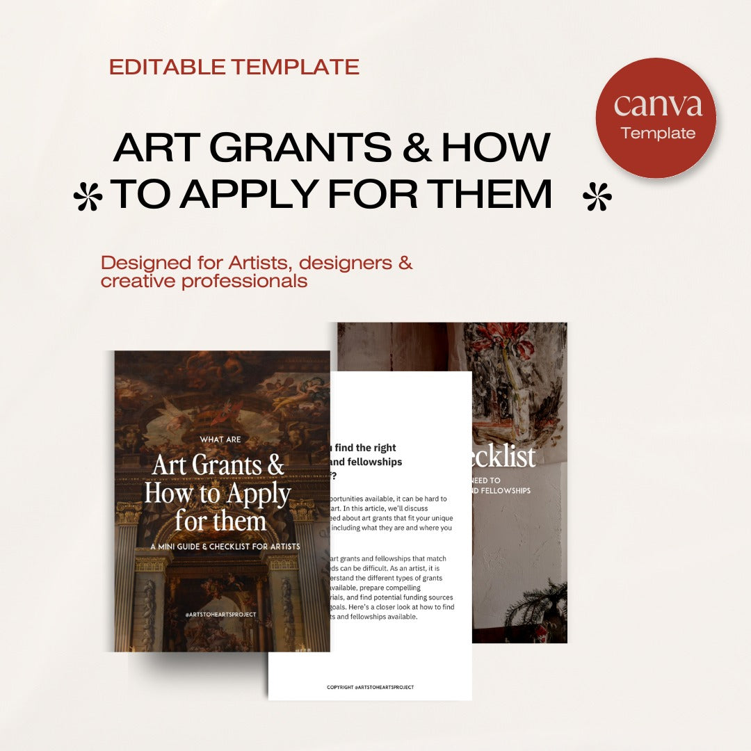 Art Grants & How to Apply for them: Mini Guide & Checklist to Get Started & Organized